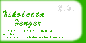 nikoletta henger business card